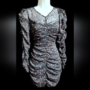 New Lush Ruched Floral print dress
